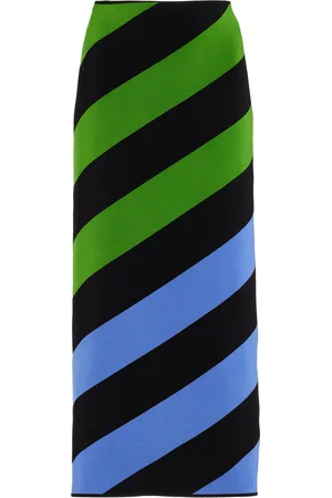 Carolina Herrera Striped Knit Pencil Midi Skirt - - XS - Moda Operandi