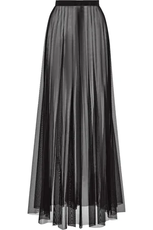 The Frankie Shop Vallen Pleated Mesh Maxi Skirt - - XS - Moda Operandi