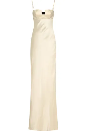 BEVZA Satin Bustier Maxi Dress - - M - Moda Operandi