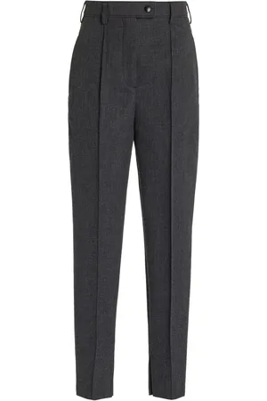 Prada High-Rise Stretch-Natté Wool Slim Pants - - IT 38 - Moda Operandi