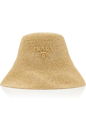 Prada Raffia Bucket Hat - - S - Moda Operandi