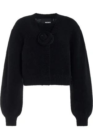 ROTATE Cropped Alpaca-Wool Cardigan - - EU 36 - Moda Operandi