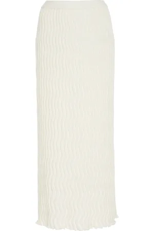 Bottega Veneta Ribbed Wool Midi Skirt - - S - Moda Operandi