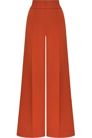 Andres Otalora Shilpa High-Rise Rayon Suiting Wide-Leg Pants - - US 0 - Moda Operandi