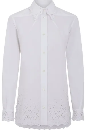Paco rabanne Embroidered Cotton-Poplin Shirt - - FR 34 - Moda Operandi