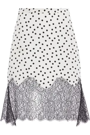 FRANCOISE Exclusive Stevie Lace-Trimmed Silk Crepe Mini Skirt - - FR 38 - Moda Operandi