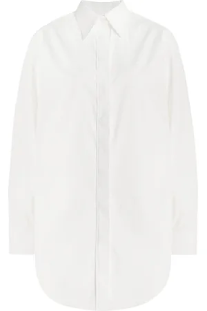 BRANDON MAXWELL The Mira Split Back Cotton Shirt - - US 4 - Moda Operandi