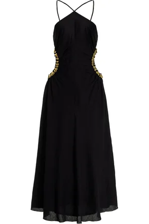 Cult Gaia Silvia Embellished Cutout Crepe Midi Dress - - US 2 - Moda Operandi