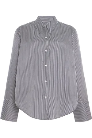 Citizens of Humanity Camilia Striped Cotton-Silk Shirt - - XS - Moda Operandi