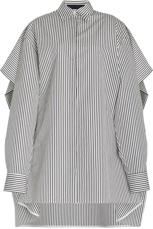 Proenza Schouler Isla Striped Cotton-Silk Dress - - US 0 - Moda Operandi