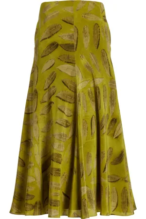 BRANDON MAXWELL The Millie Flared Silk Midi Skirt - - US 0 - Moda Operandi