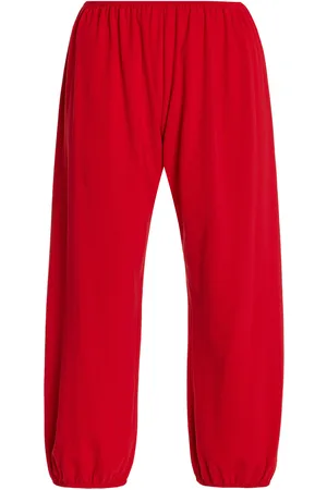 Colleen Allen Gathered Cotton-Jersey Cropped Pants - - S - Moda Operandi