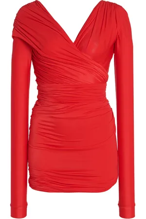 Balenciaga Ruched Jersey Mini Dress - - FR 34 - Moda Operandi