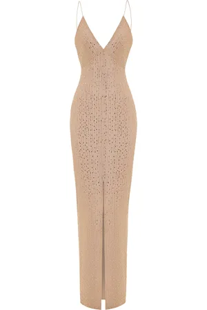 Rasario Slit-Detailed Embellished Chiffon Maxi Dress - - FR 36 - Moda Operandi