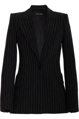 Sergio Hudson Pinstriped Wool-Blend Blazer - - US 2 - Moda Operandi