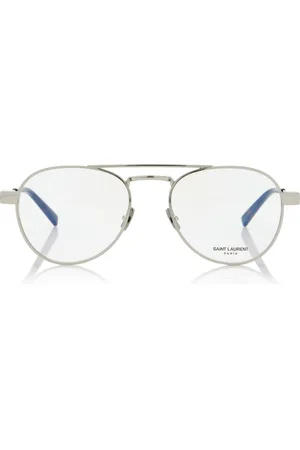Saint Laurent Aviator-Frame Metal Glasses - - OS - Moda Operandi