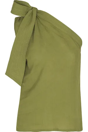 Andres Otalora De Lejos Asymmetric Linen Top - - US 4 - Moda Operandi