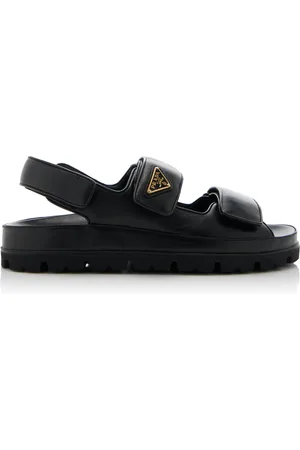 Prada Leather Sandals - - IT 36.5 - Moda Operandi