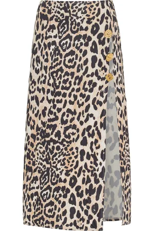 FRANCOISE Exclusive Emanuelle Buttoned Leopard-Print Midi Skirt - - FR 36 - Moda Operandi