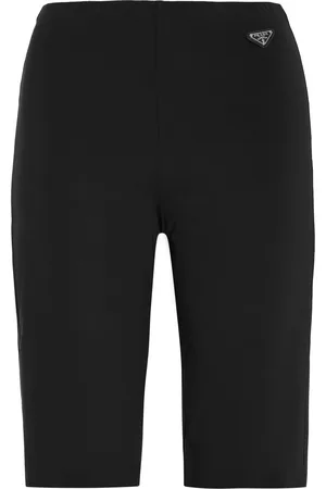 Prada Logo-Detailed Stretch-Jersey Biker Shorts - - IT 46 - Moda Operandi