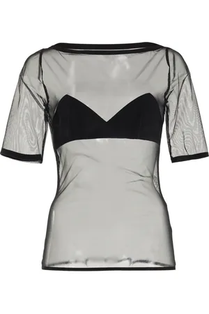 Nensi Dojaka Bra-Detailed Mesh Top - - S - Moda Operandi