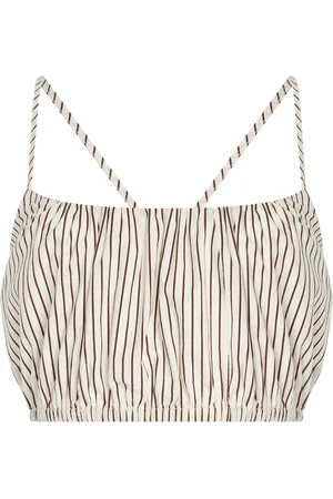 Staud Hammock Striped Cotton Top - - XS - Moda Operandi