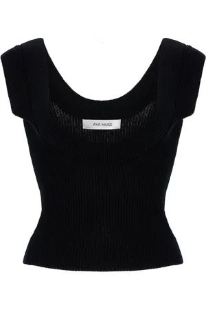 AYA MUSE Vena Knit Cotton-Blend Tank Top - - M - Moda Operandi