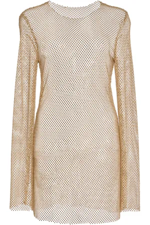 TOVE Carmen Crystal-Mesh Top - - XS - Moda Operandi