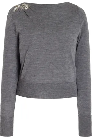 Erdem Embellished Knit Wool Top - - S - Moda Operandi