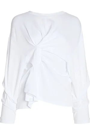A.W.A.K.E. MODE Organic Cotton Open-Back Knotted Jersey Top - - S - Moda Operandi