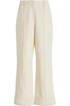 Simkhai Sully Cropped Crepe Wide-Leg Pants - - US 6 - Moda Operandi