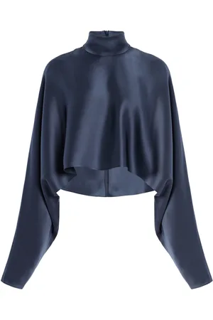 LAPOINTE Satin Caftan Top - - M - Moda Operandi