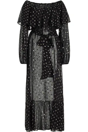 FRANCOISE Exclusive Mila Off-The-Shoulder Crepe Jacquard Maxi Dress - - FR 34 - Moda Operandi