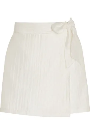 Usisi Sister Stephanie Linen-Blend Mini Wrap Skirt - - XS - Moda Operandi