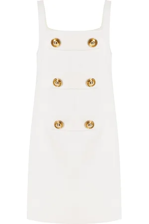 ALEXIS Luya Button-Embellished Wool Mini Dress - - S - Moda Operandi