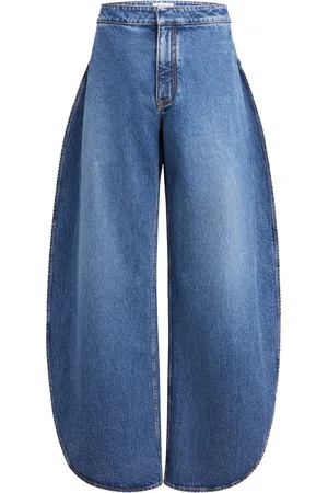 Alaïa Round Stretch Mid-Rise Wide-Leg Jeans - - FR 44 - Moda Operandi