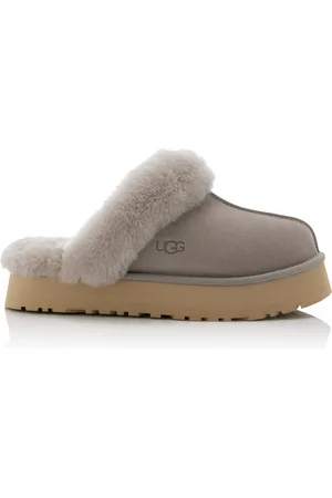 UGG Disquette Sheepskin Platform Slippers - - US 6 - Moda Operandi