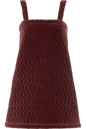 Chloé Quilted Cotton Velvet Mini Dress - - FR 38 - Moda Operandi