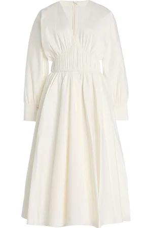 ALEXIS Viro Gathered Cotton-Blend Midi Dress - - XS - Moda Operandi