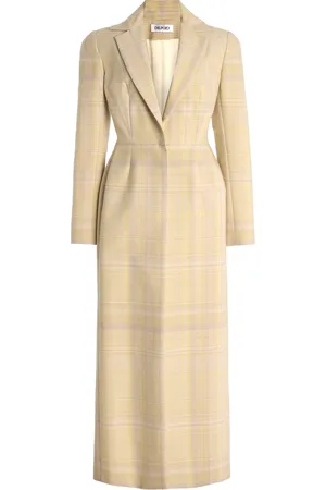 DELPOZO Exclusive Architectural Tartan-Checked Cotton Maxi Coat - - FR 34 - Moda Operandi