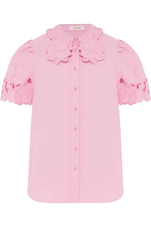 LEO LIN Amelie Applique Shirt Top - Flamingo - - AU 6 - Moda Operandi