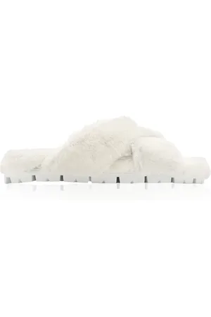 Prada Shearling Sandals - - IT 39 - Moda Operandi