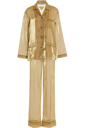 Prada Voile Satin Pajamas - - L - Moda Operandi