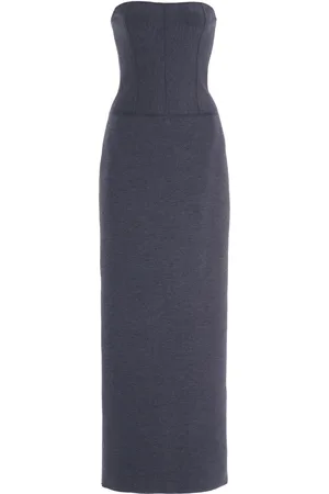 Carolina Herrera Strapless Wool-Blend Maxi Dress - - XS - Moda Operandi