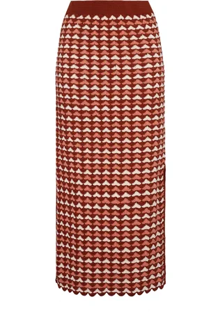 Escvdo Exclusive Motupe Crocheted Cotton Midi Skirt - - M - Moda Operandi