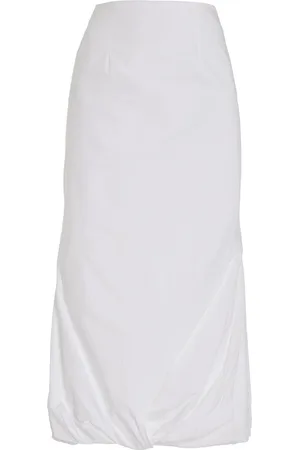 16Arlington Liore Draped Cotton Midi Skirt - - UK 6 - Moda Operandi