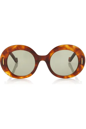 Loewe Anagram Oversized Round-Frame Acetate Sunglasses - - OS - Moda Operandi
