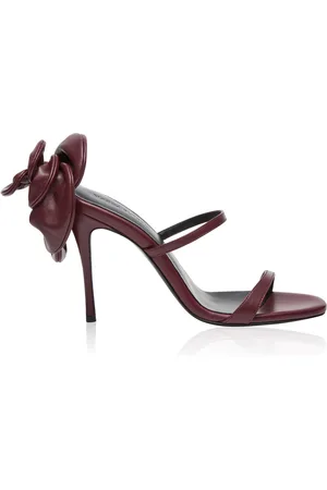MAGDA BUTRYM Flower-Embellished Leather Sandals - - IT 36.5 - Moda Operandi