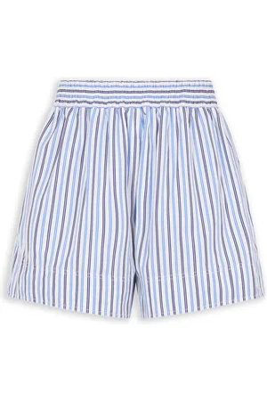 Paco rabanne Striped Side-Slit Shorts - - FR 36 - Moda Operandi