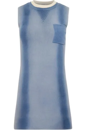 J.W.Anderson Layered-Neck Cotton-Wool Mini Shift Dress - - S - Moda Operandi